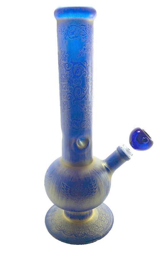 Nameless Glass Blue Phoenix Water Pipe - 13