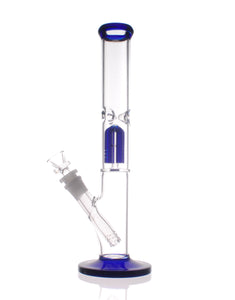 Nameless Glass 4 Arm Tree Perc Straight Tube Bong with Diffused Downstem - 12"