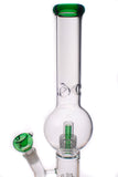 Nameless Glass Bubble Matrix Clear Glass Water Pipe - 16"