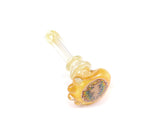 Vulcan Glass Wig Wag Spoon Pipe - Silver or Gold Fuming