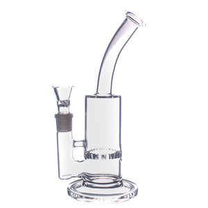 Nameless Glass Bent Neck Single Honeycomb Water Pipe - 9"