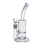 Nameless Glass Bent Neck Single Honeycomb Water Pipe - 9"