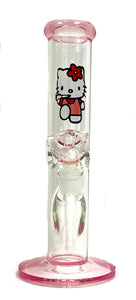 Hello Kitty Straight Tube Bong - 12"