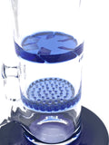 Nameless Glass Bent Neck Honeycomb Turbine Water Pipe - 10"