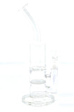 Nameless Glass Bent Neck Honeycomb Turbine Water Pipe - 10"